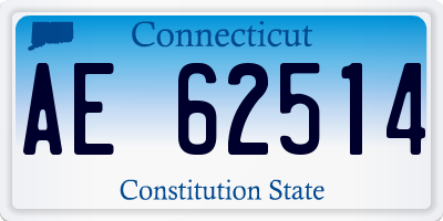 CT license plate AE62514