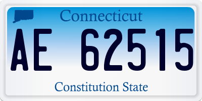 CT license plate AE62515