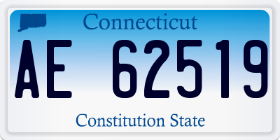 CT license plate AE62519