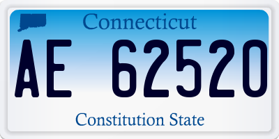 CT license plate AE62520