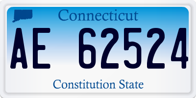 CT license plate AE62524