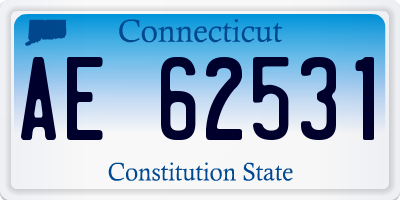 CT license plate AE62531