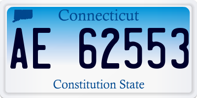 CT license plate AE62553