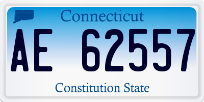 CT license plate AE62557