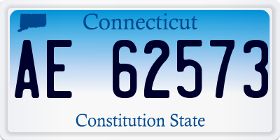 CT license plate AE62573