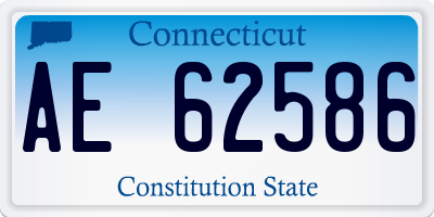 CT license plate AE62586