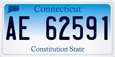 CT license plate AE62591