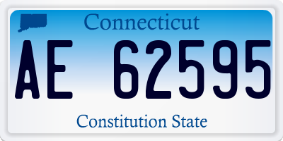 CT license plate AE62595
