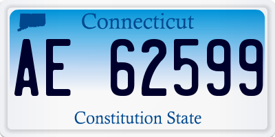 CT license plate AE62599