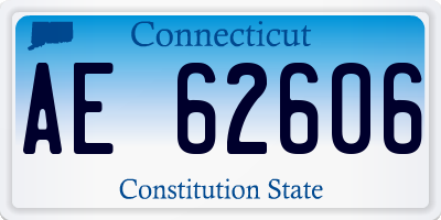CT license plate AE62606