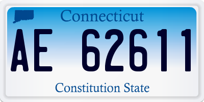 CT license plate AE62611