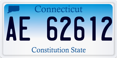 CT license plate AE62612