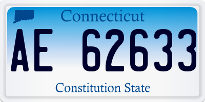 CT license plate AE62633