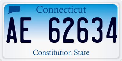 CT license plate AE62634