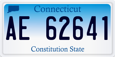 CT license plate AE62641