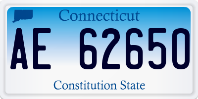 CT license plate AE62650