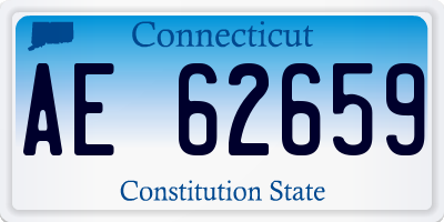 CT license plate AE62659