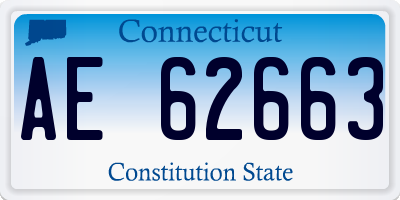 CT license plate AE62663