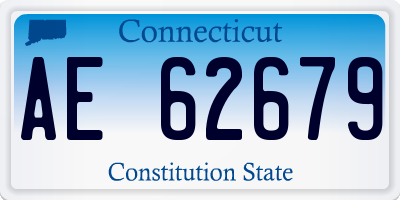 CT license plate AE62679