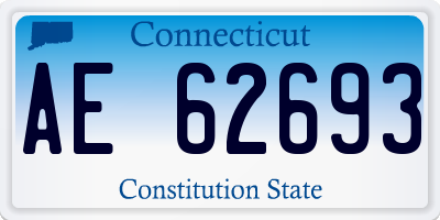 CT license plate AE62693