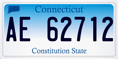 CT license plate AE62712