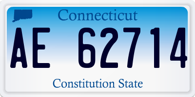 CT license plate AE62714