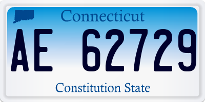 CT license plate AE62729