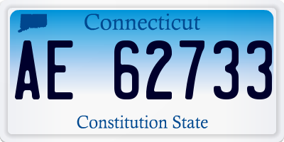 CT license plate AE62733