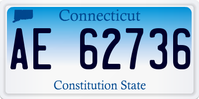 CT license plate AE62736