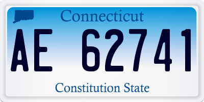 CT license plate AE62741