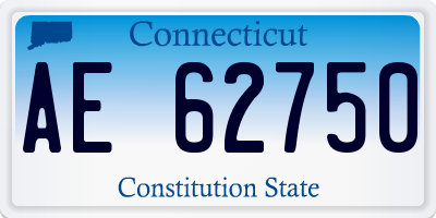 CT license plate AE62750