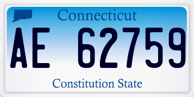 CT license plate AE62759