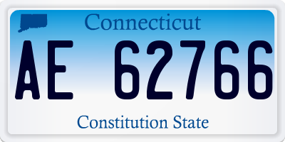 CT license plate AE62766