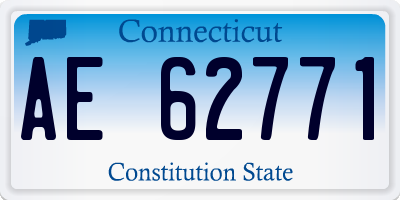 CT license plate AE62771