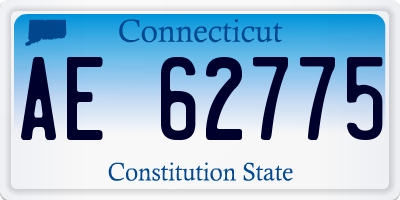 CT license plate AE62775