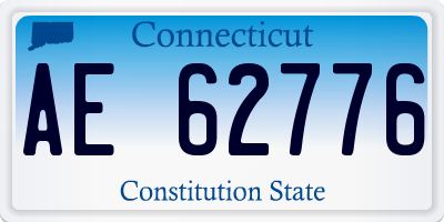 CT license plate AE62776