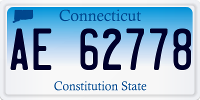CT license plate AE62778