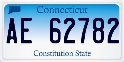 CT license plate AE62782