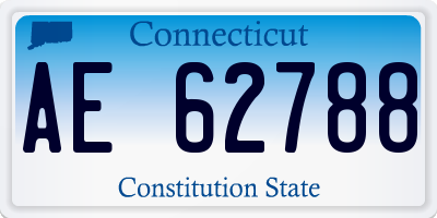 CT license plate AE62788