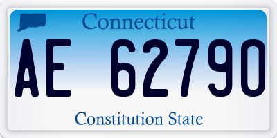 CT license plate AE62790