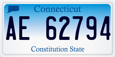 CT license plate AE62794
