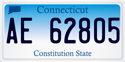 CT license plate AE62805
