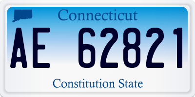 CT license plate AE62821