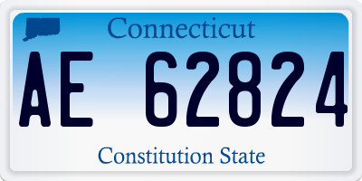 CT license plate AE62824