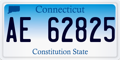 CT license plate AE62825