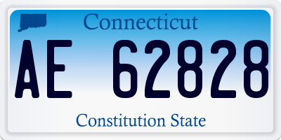 CT license plate AE62828