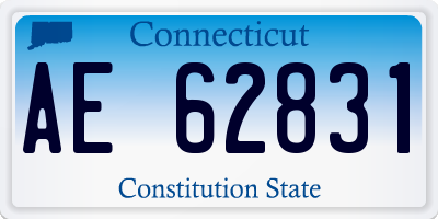 CT license plate AE62831