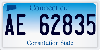 CT license plate AE62835