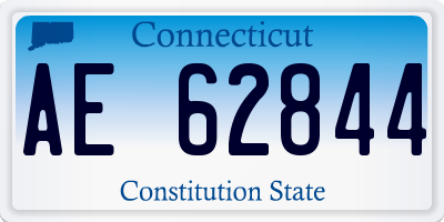 CT license plate AE62844