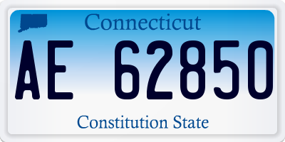 CT license plate AE62850